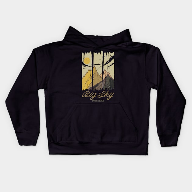 Big Sky Montana Kids Hoodie by Anv2